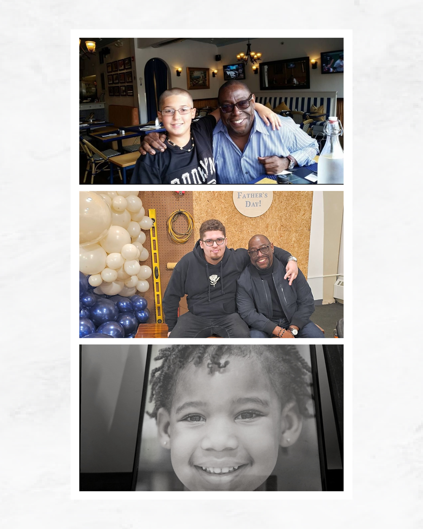 Dwight Clarke with his son and niece